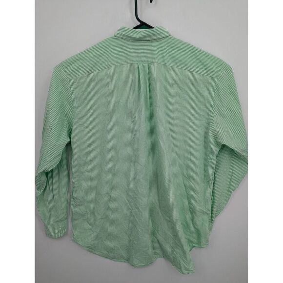 Ralph Lauren Men's Classic Fit Green Striped Long Sleeve Button Down Shirt, 2XLT - Picture 6 of 7